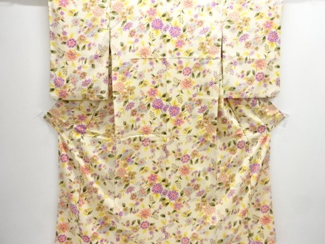 JAPANESE KIMONO / ANTIQUE KIMONO / SILK / ALL SHIBORI / FLOWER
